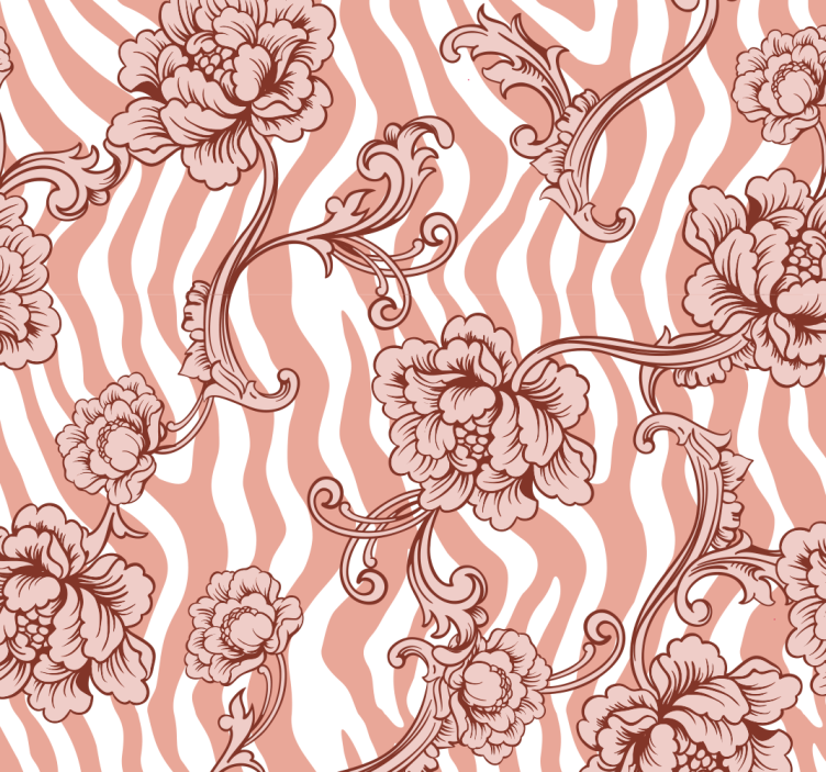 Model ornamental floral - TenStickers