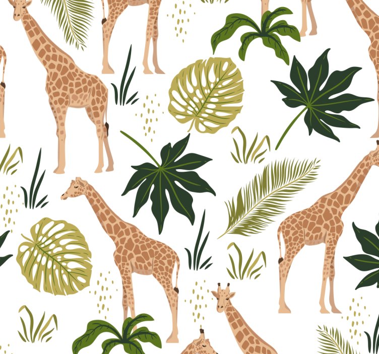 Tapet organizat girafe animale - TenStickers