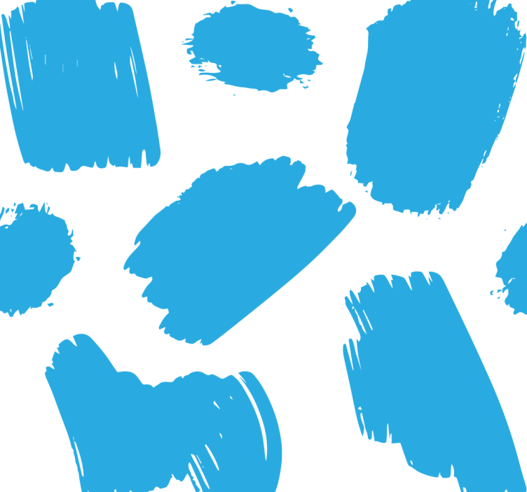 Tapet modern pentru pensule de artă albastră - TenStickers