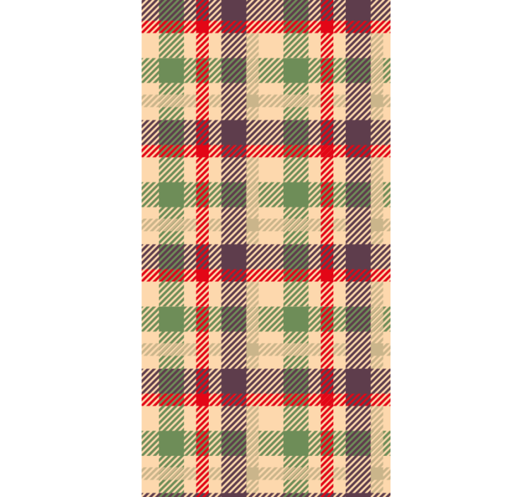 Tapet ornamental model în carouri tartan - TenStickers
