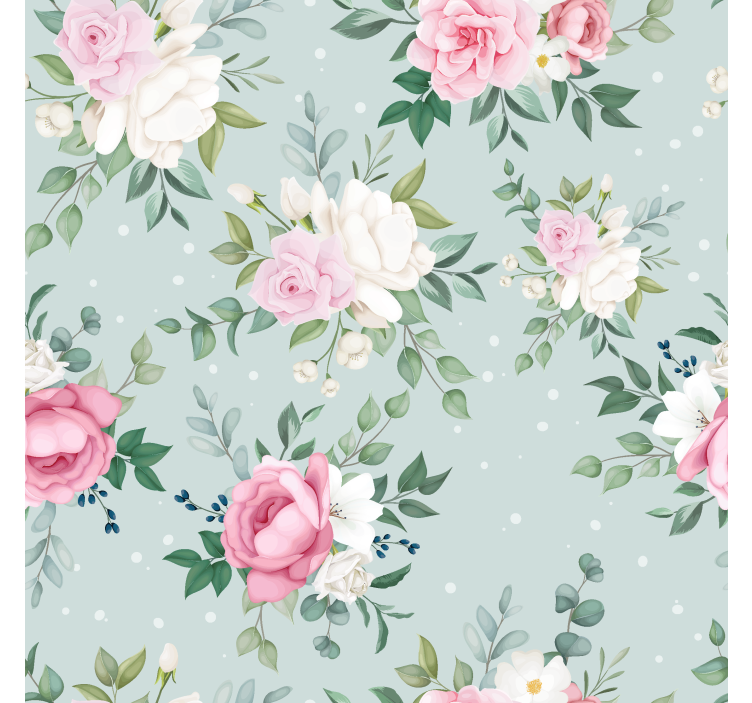Tapet flori floral vintage - TenStickers