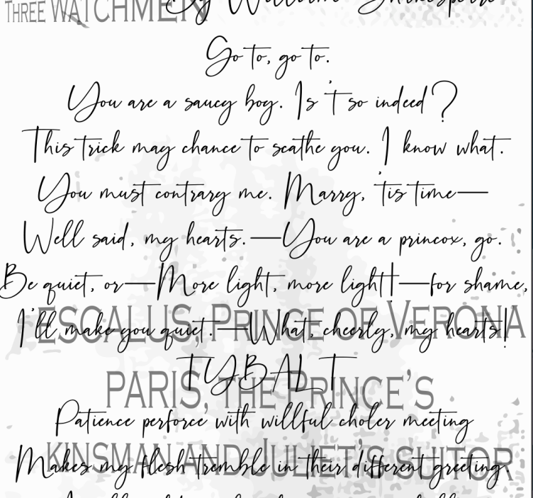 Tapetul de artă al iubitorilor lui shakespeare - TenStickers