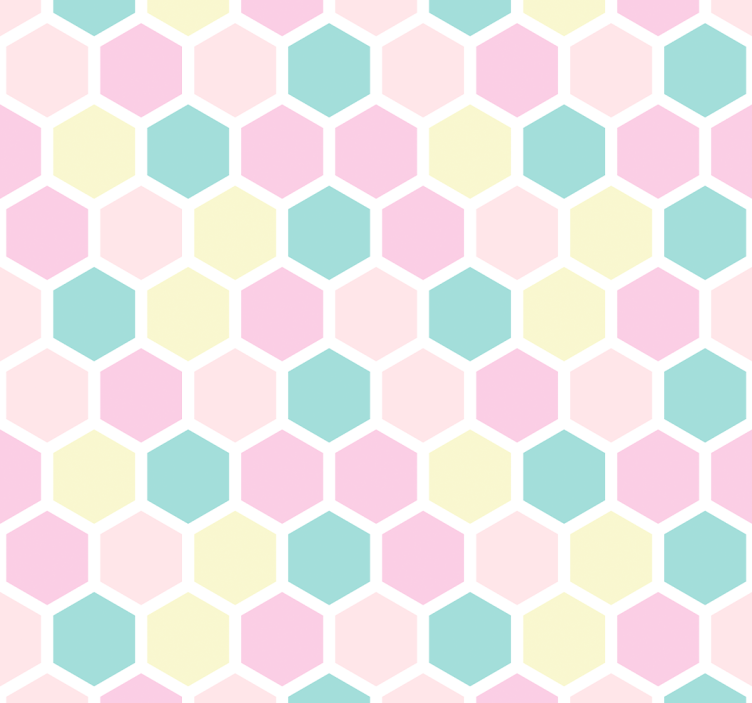 Tapet geometric model hexagonal - TenStickers