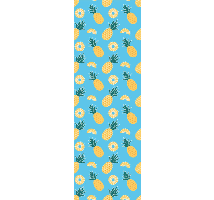 Tapet de animale imprimeu tropical de ananas - TenStickers