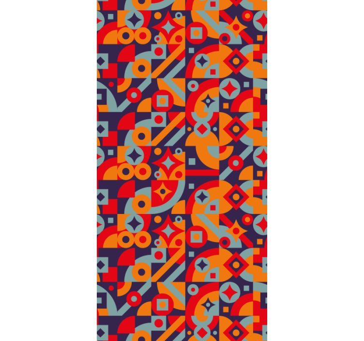 Tapet vintage motive geometrice - TenStickers