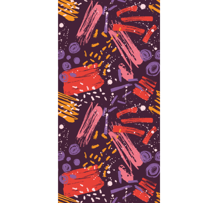 Tapet abstract lovituri de pensula expresive - TenStickers