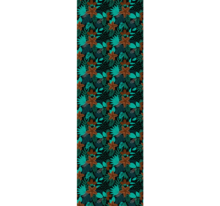 Tapet natura motiv cu frunze tropicale - TenStickers