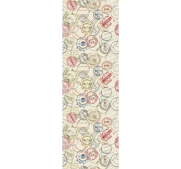 Orașe tapet colaj de timbre de călătorie - TenStickers