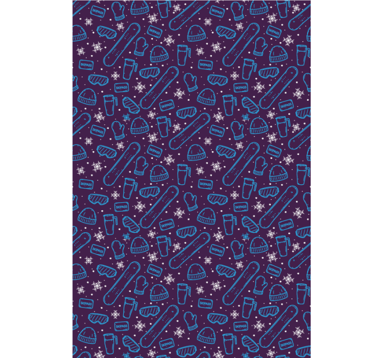 Tapet pentru dormitor pentru adolescenți cu sporturi de iarnă - TenStickers