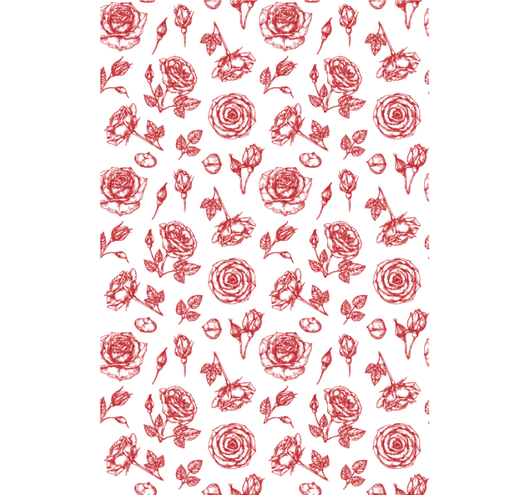 Tapet flori model floral schitat - TenStickers