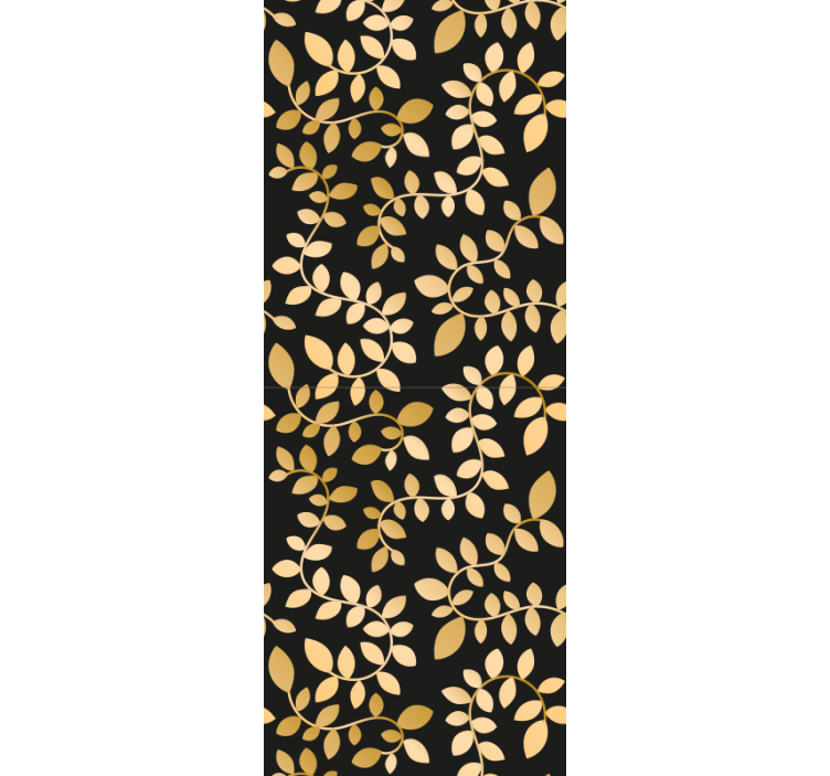 Tapet cu frunze de frunze aurii - TenStickers