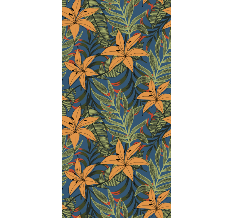 Tapet flori model floral tropical - TenStickers