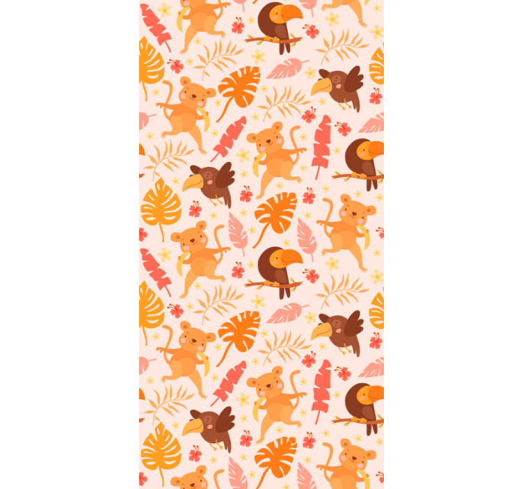 Tapet pisici fauna junglei jucăuşă - TenStickers