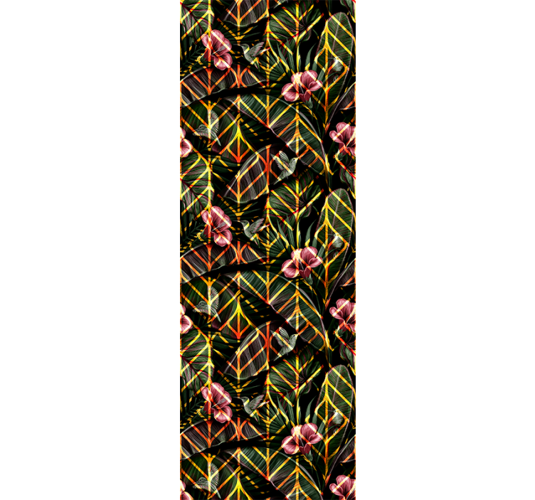 Tapet natura model de frunziș floral - TenStickers