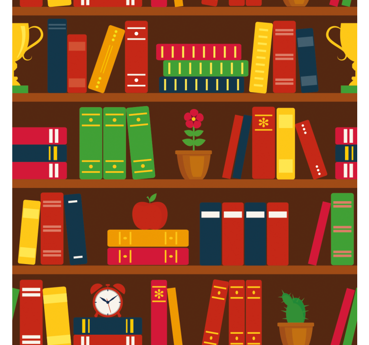 Tapet de birou motivul bibliotecii - TenStickers