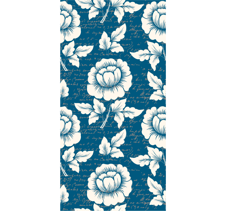 Tapet floral scriere florală elegantă - TenStickers