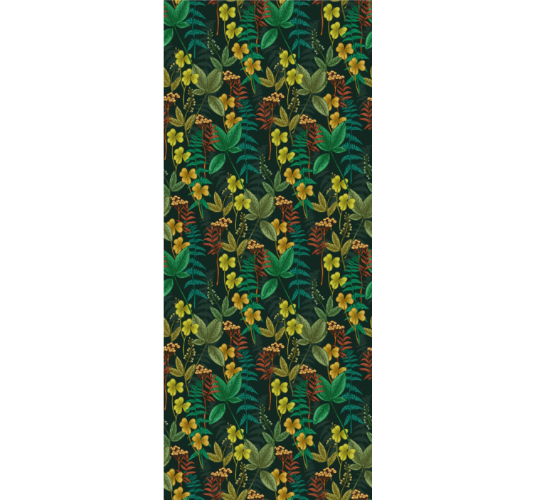 Tapet natura model în dungi botanice - TenStickers