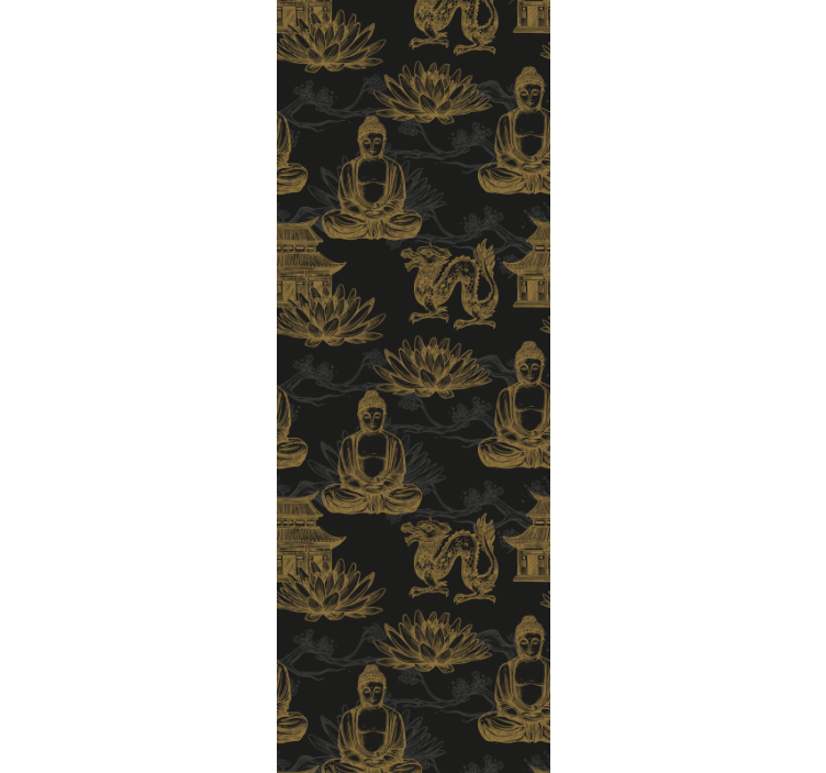 Tapet buddha pe floare de lotus - TenStickers