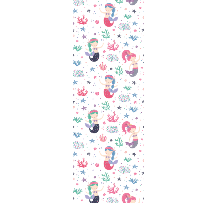 Tapet copii aventura submarină a sirenelor - TenStickers