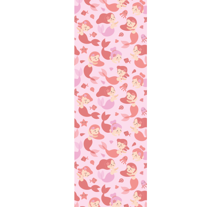 Tapet de animale motiv jucăuș de sirenă - TenStickers