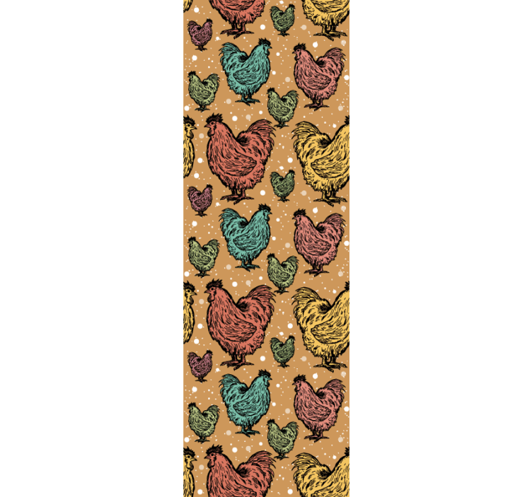 Tapet de animale model de cocoș colorat - TenStickers