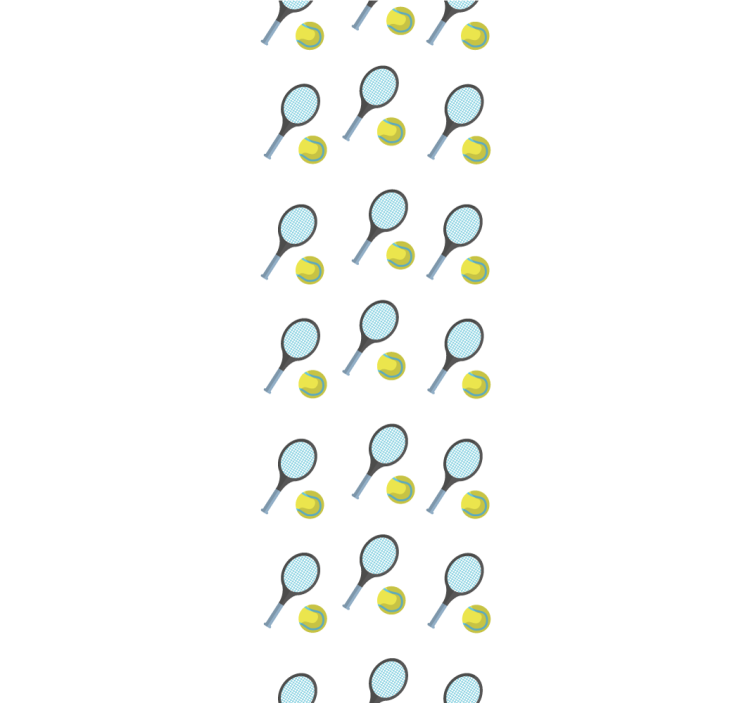 Tapet personalizabil rachete și mingi de tenis - TenStickers