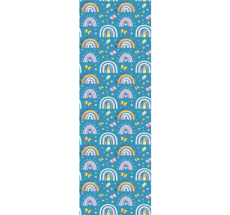 Tapet copii modele curcubeu fluture - TenStickers