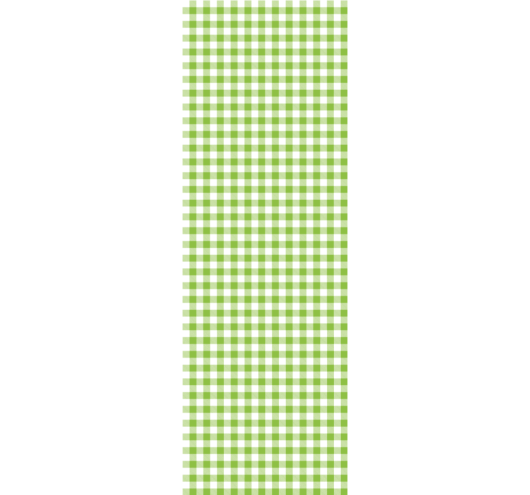 Tapet de bucătărie cu design în carouri verificat verde - TenStickers