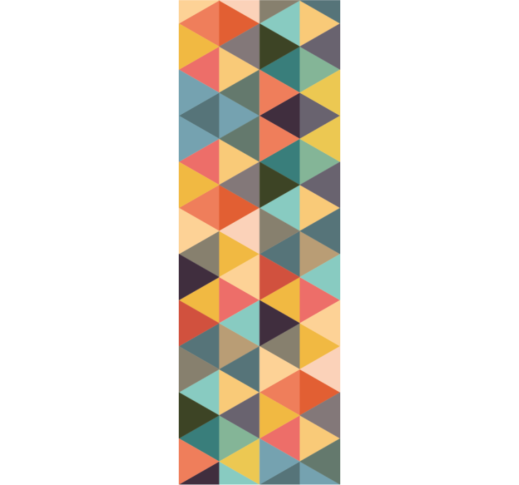 Tapet geometric triunghiuri colorate - TenStickers
