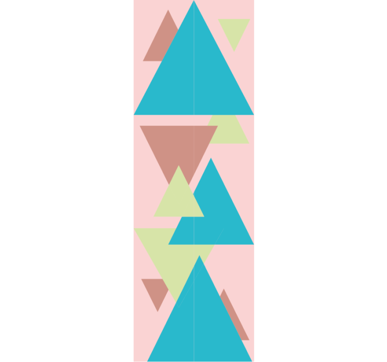 Tapet geometric mural cu forme geometrice - TenStickers