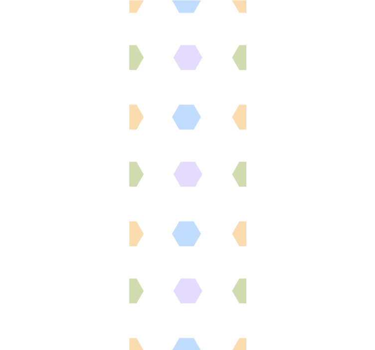 Tapet geometric hexagoane pastelate - TenStickers