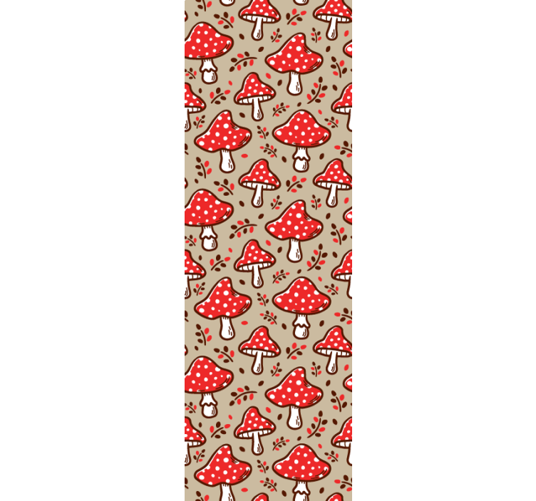 Tapet de artă model de ciuperci - TenStickers