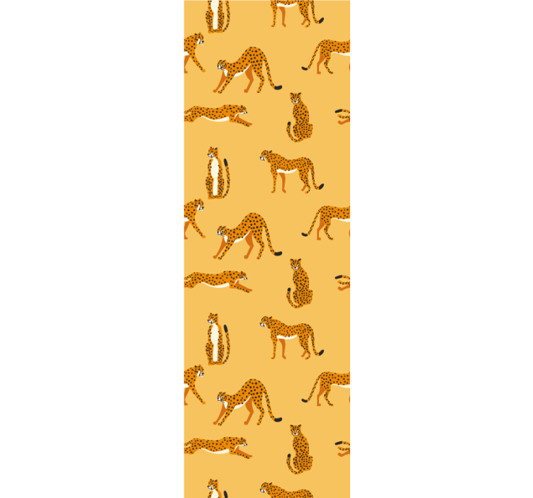 Tapet de animale leoparzi jucăuși - TenStickers