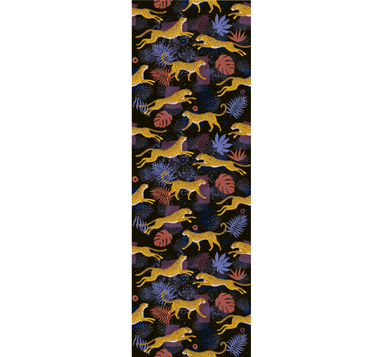 Tapet de animale mozaic de faună din junglă - TenStickers