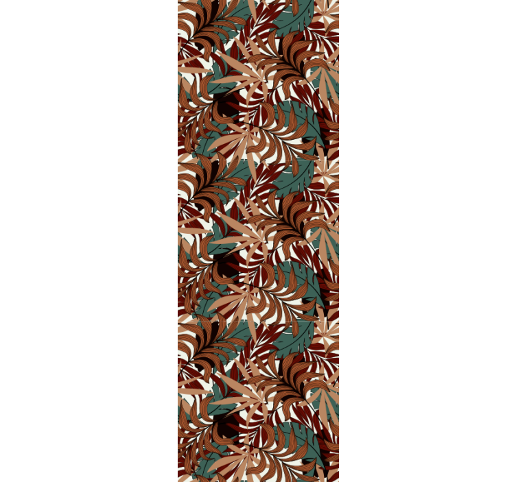 Tapet de frunze mural botanic abstract - TenStickers