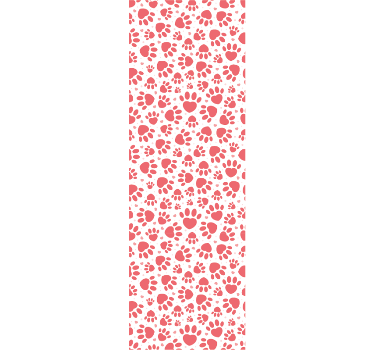Câine tapet inimioare cu amprenta labei - TenStickers