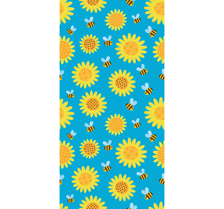 Tapet flori model floral însorit - TenStickers