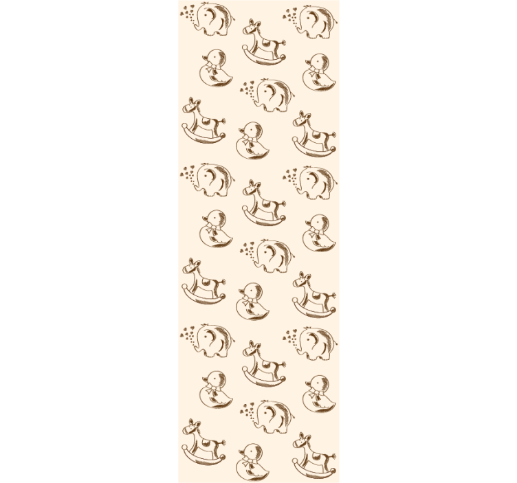 Tapet de pepinieră schițe jucăușe de animale - TenStickers