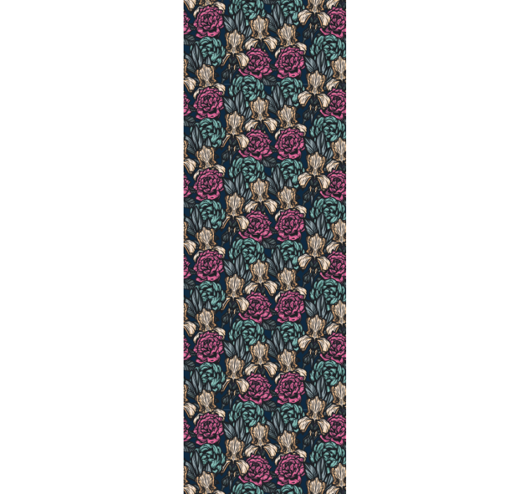 Tapet flori tapiserie florală elegantă - TenStickers