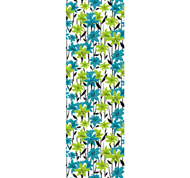 Tapet flori înflorire florală colorată - TenStickers