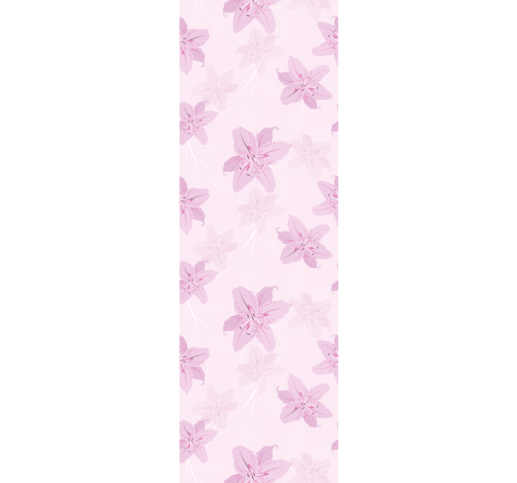 Tapet liliac motiv floral fluture - TenStickers