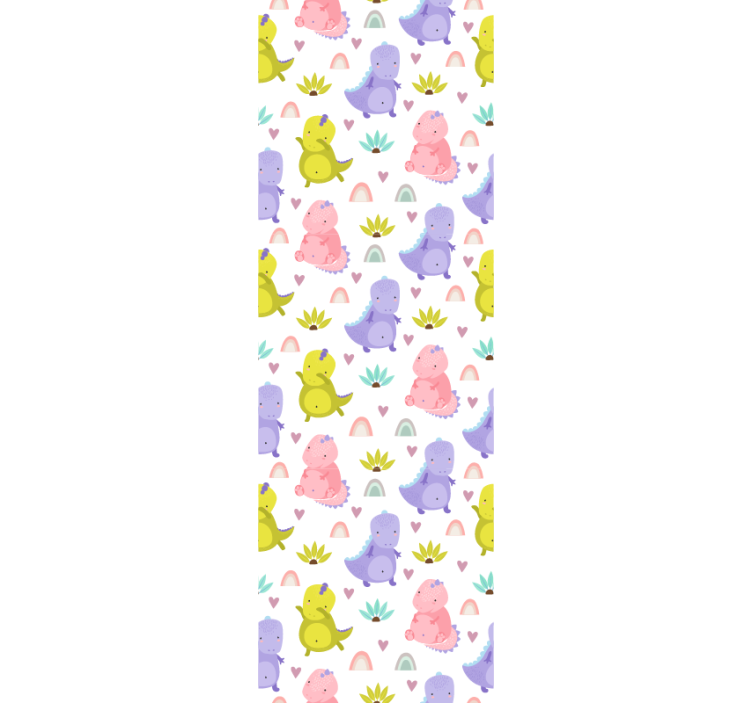 Tapet de pepinieră model de încântare de dinozauri - TenStickers