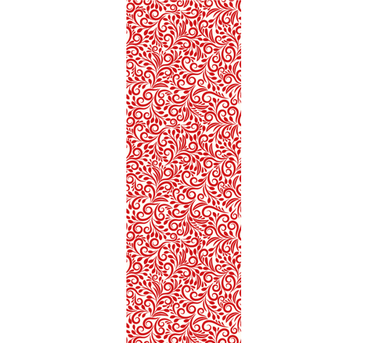 Tapet roșu polonez cu flori - TenStickers