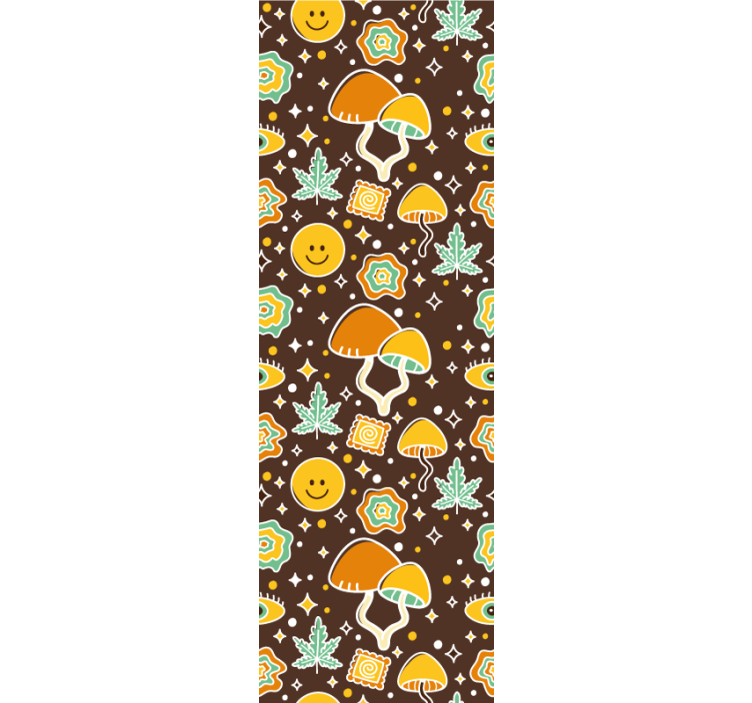 Tapet de artă motive zâmbitoare - TenStickers