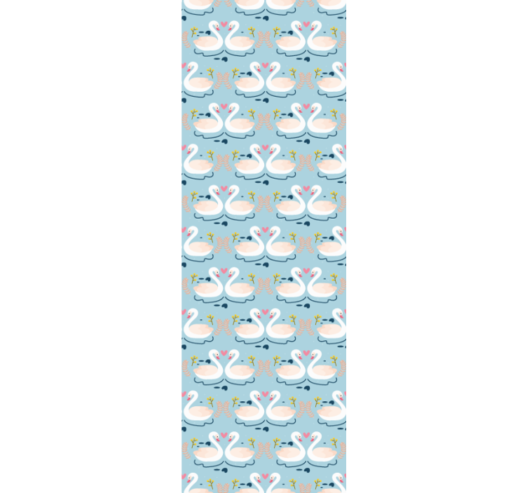 Tapet de animale modelul lacului lebedelor - TenStickers