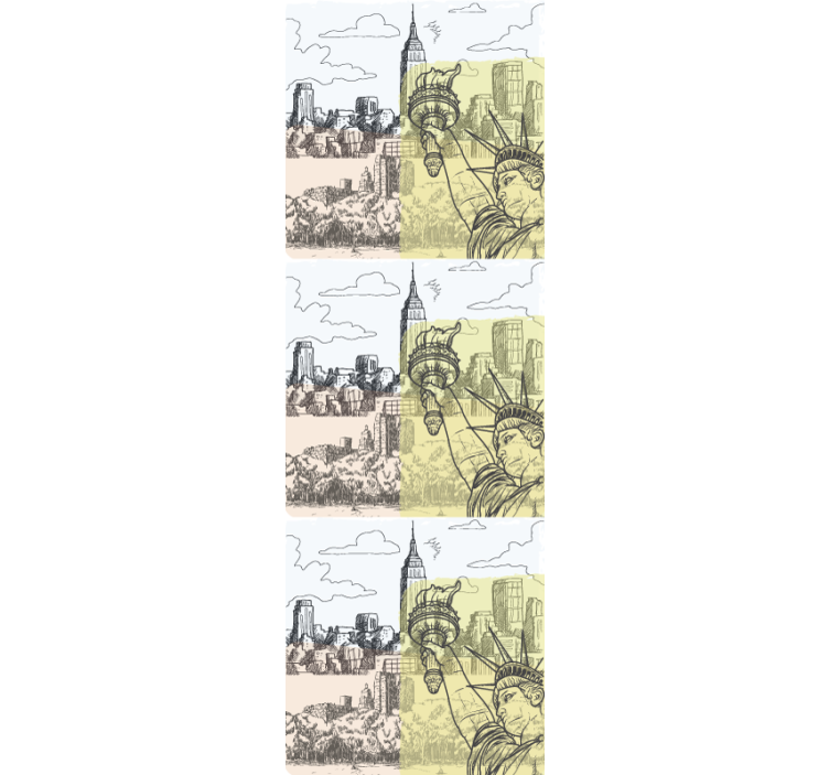 Orașe tapet proiectare schiță urbană - TenStickers