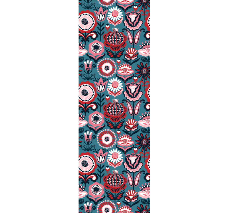 Tapet floral flori ornamentale - TenStickers