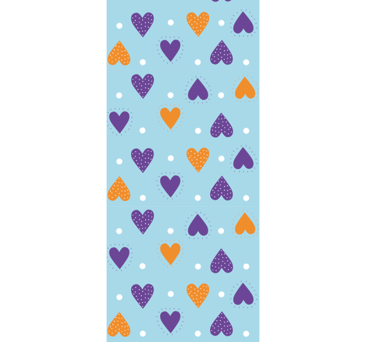 Tapet dormitor picături de ploaie inimii - TenStickers