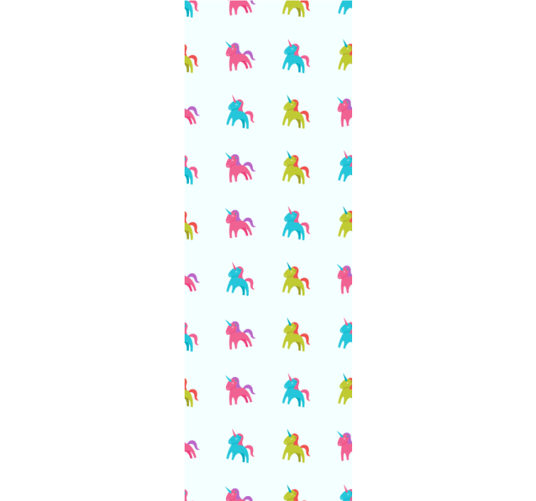 Tapet de animale unicorni colorați - TenStickers