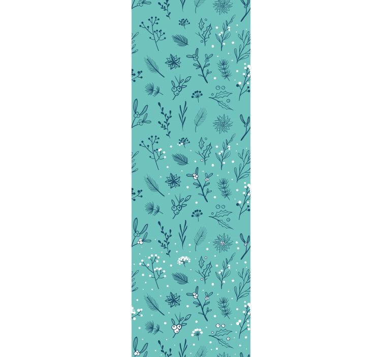 Crăciun tapet botanică festivă - TenStickers